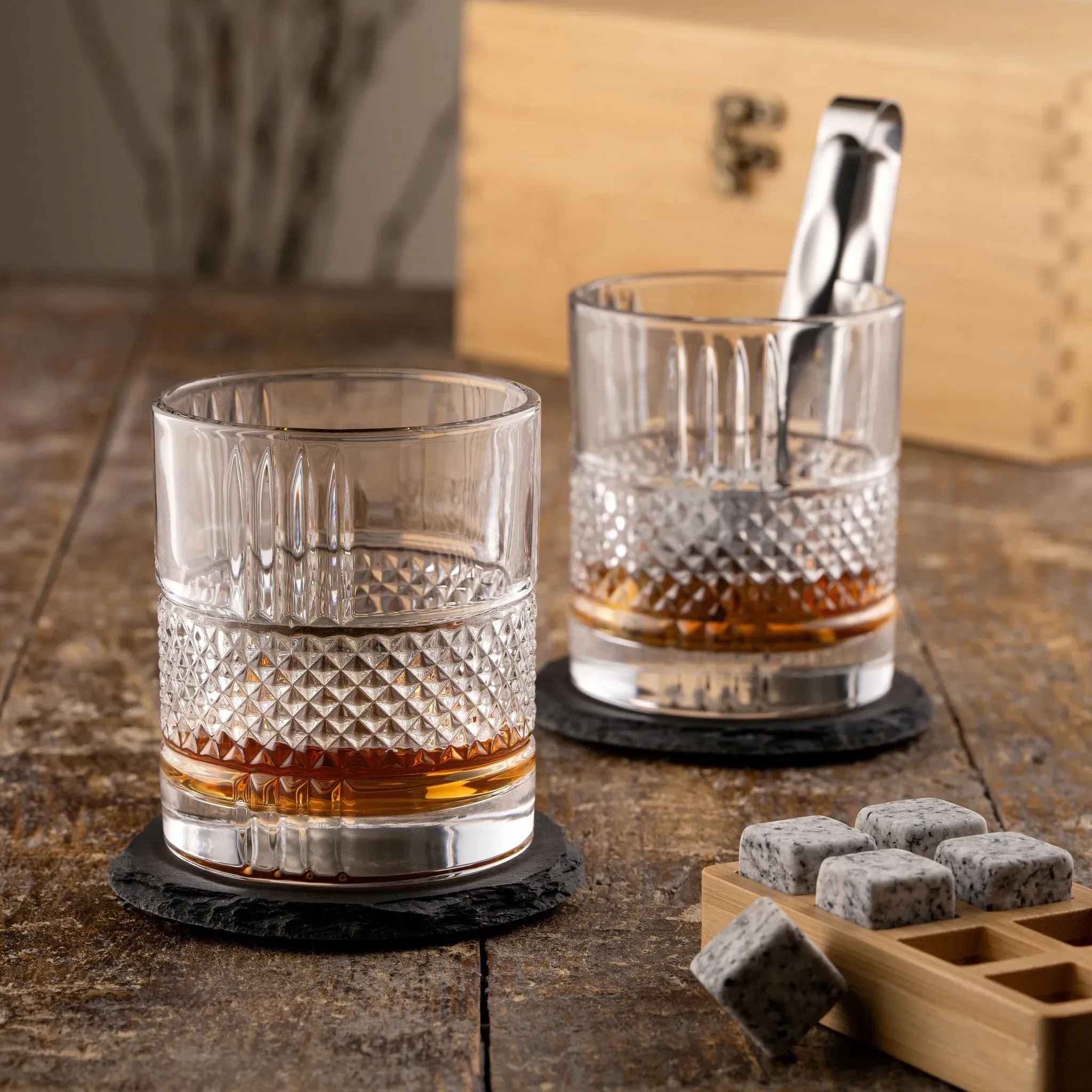 Galway Crystal Eyre Whiskey Set with Cooling Stones