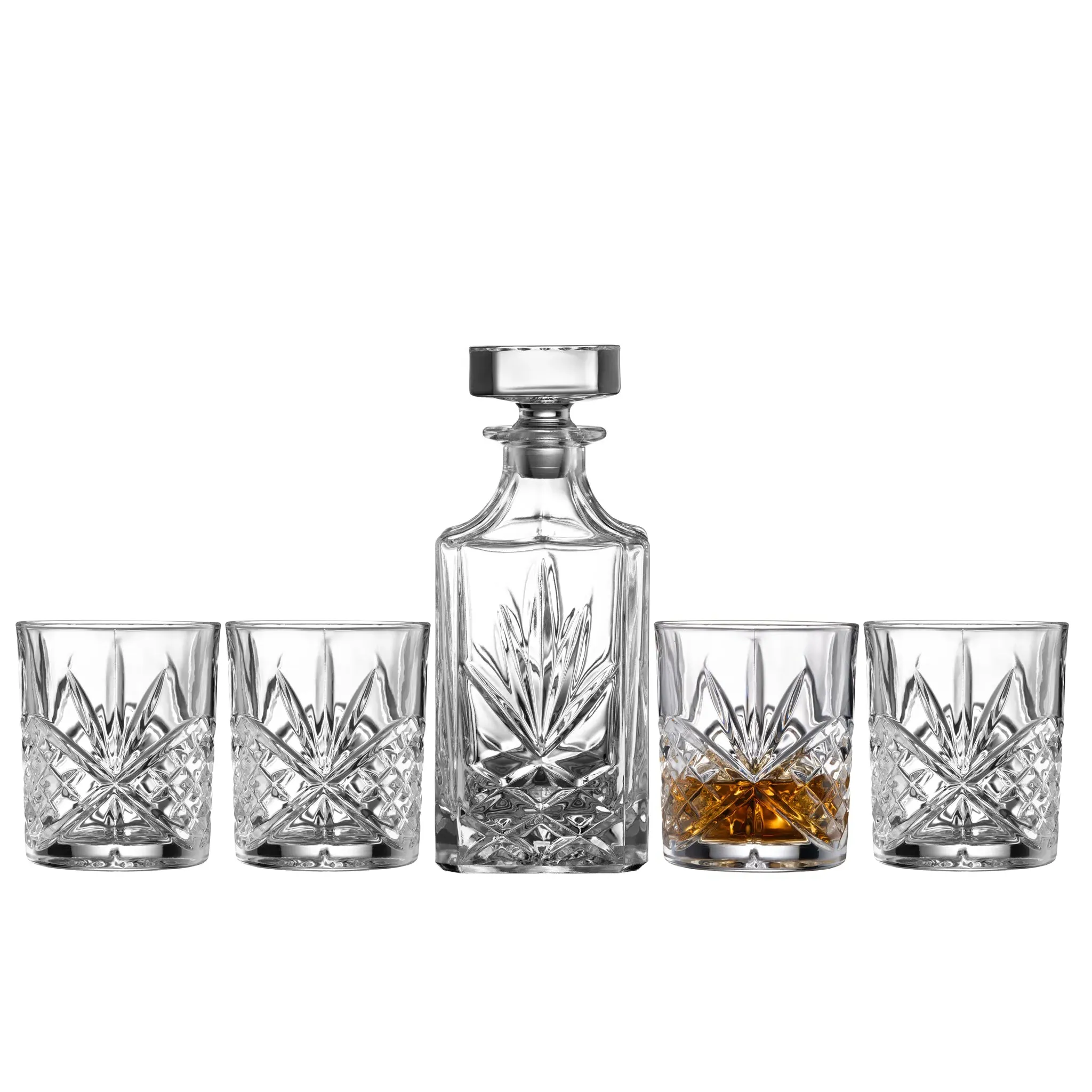 Inisheer Decanter Set with 4 Glasses - Crystal image