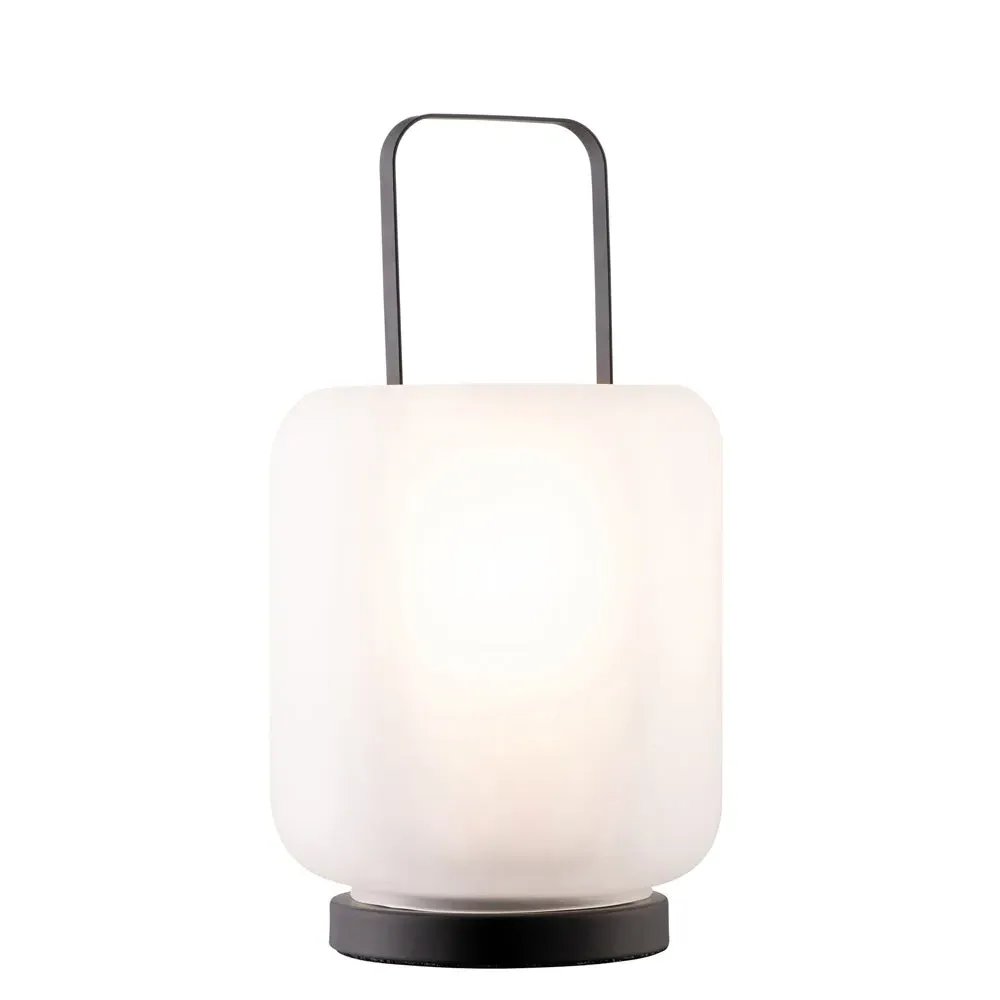 Lantern Table Lamp - Black, Glass image