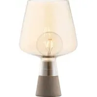 Large Glass Table Lamp - Amber, Concrete