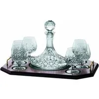 Longford Brandy Decanter Tray Set with 6 Glasses