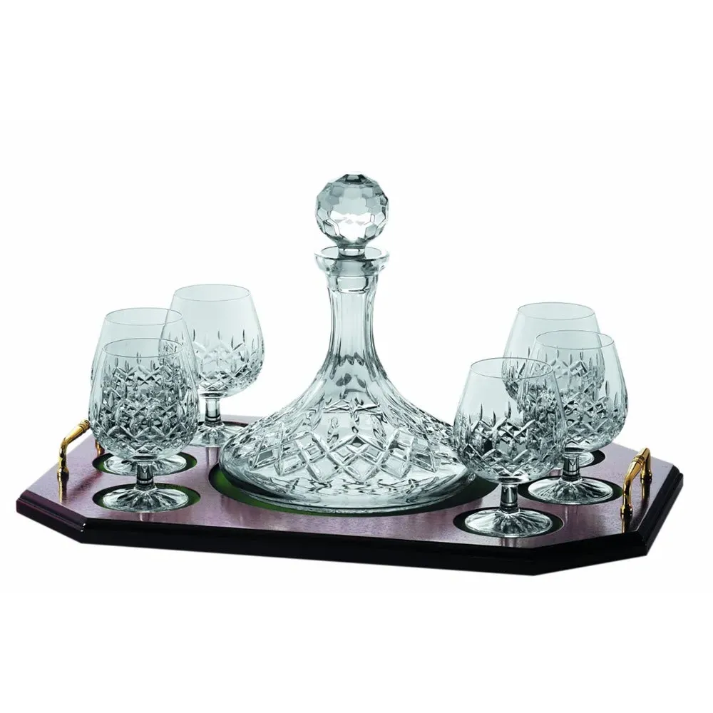 Longford Brandy Decanter Tray Set with 6 Glasses