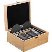 Renmore Bamboo Whiskey Set with Cooling Stones - Bamboo