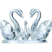 Swan Family Crystal Figurine alternate view