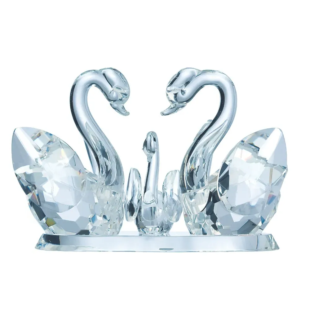 Swan Family Crystal Figurine product