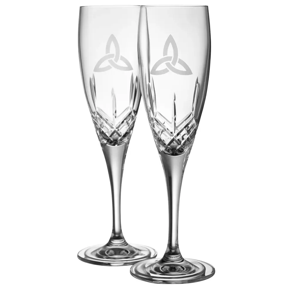 Trinity Knot Flute Pair - Crystal