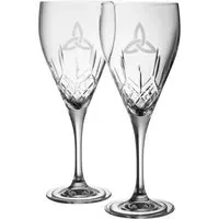 Trinity Knot Red Wine Pair - Crystal