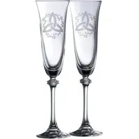 Trinity Knot Shamrock Flute Pair - Crystal