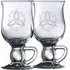 Trinity Knot Shamrock Latte Mugs Pair - Crystal