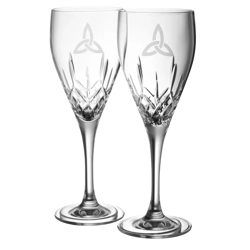 Trinity Knot White Wine Pair - Crystal