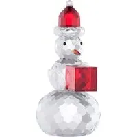 Gem Snowman Christmas Ornament with Red Hat - Clear