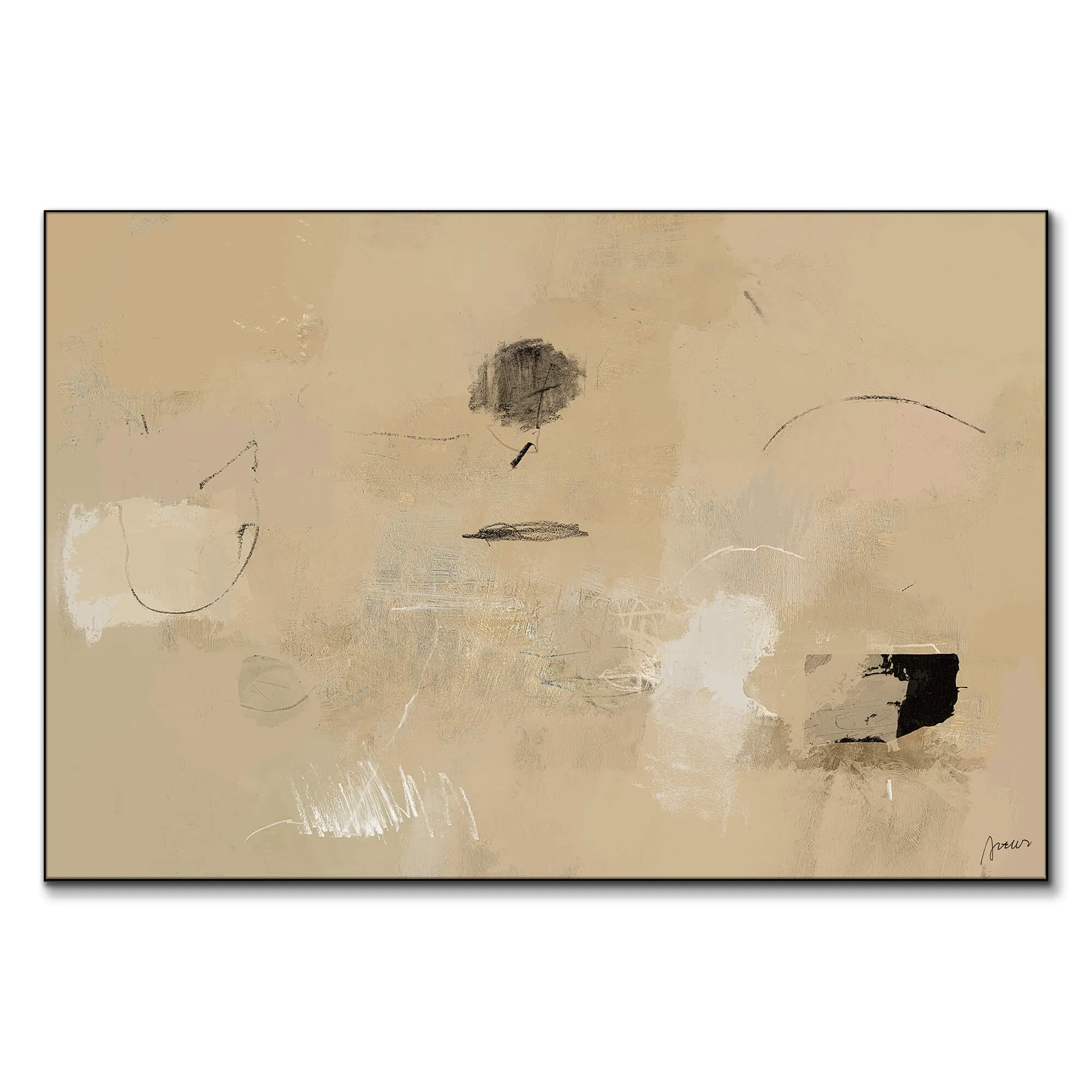 A Leisurely Stroll Abstract Wall Art - Neutral image