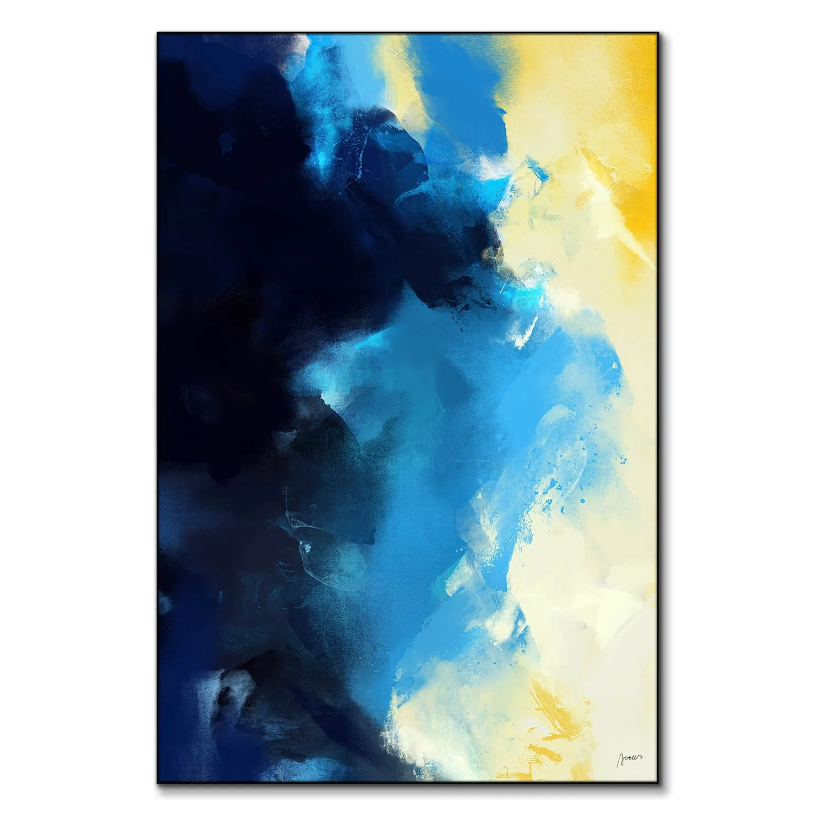 A Letter to Blue Wall Art - Blue image