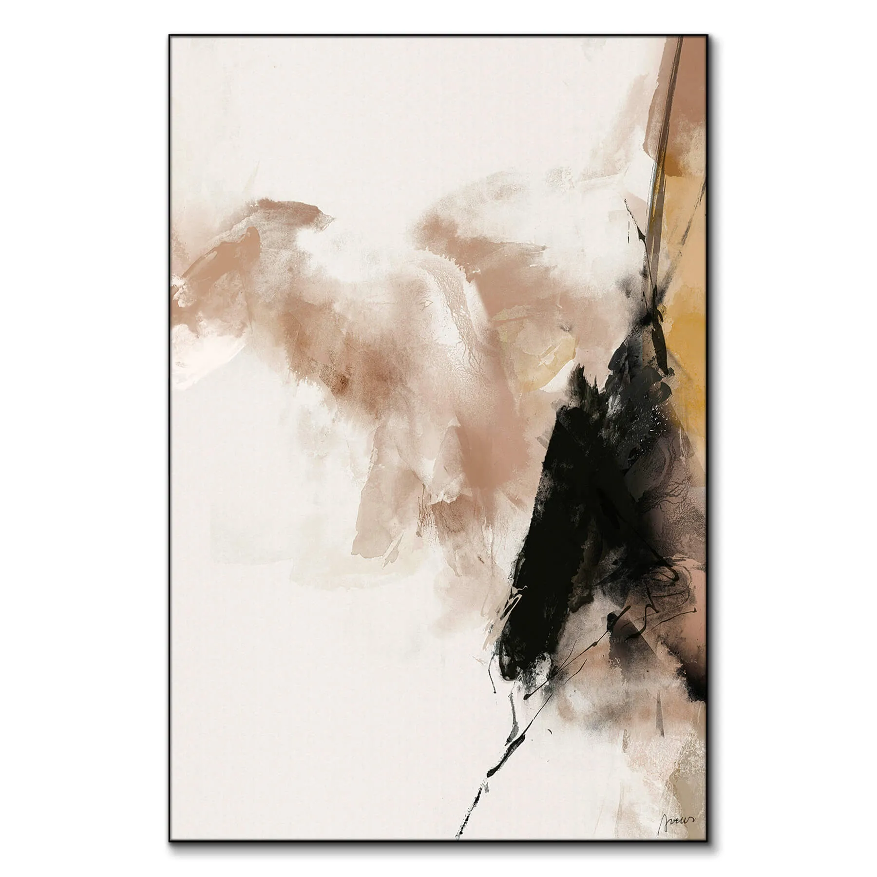 Artur Chen Abstract Wall Art Print - Brown image