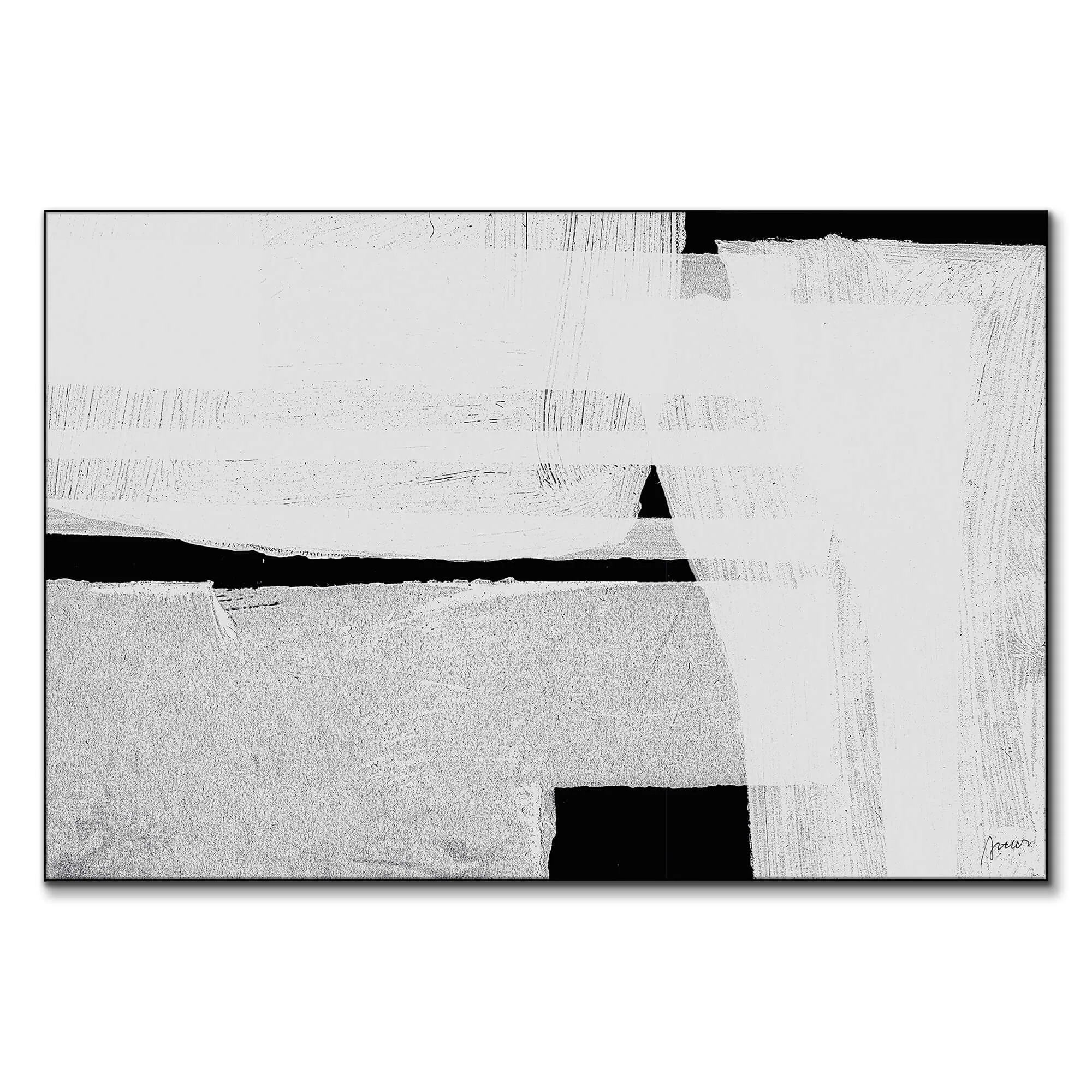 Breath III Abstract Wall Art - Black, White image