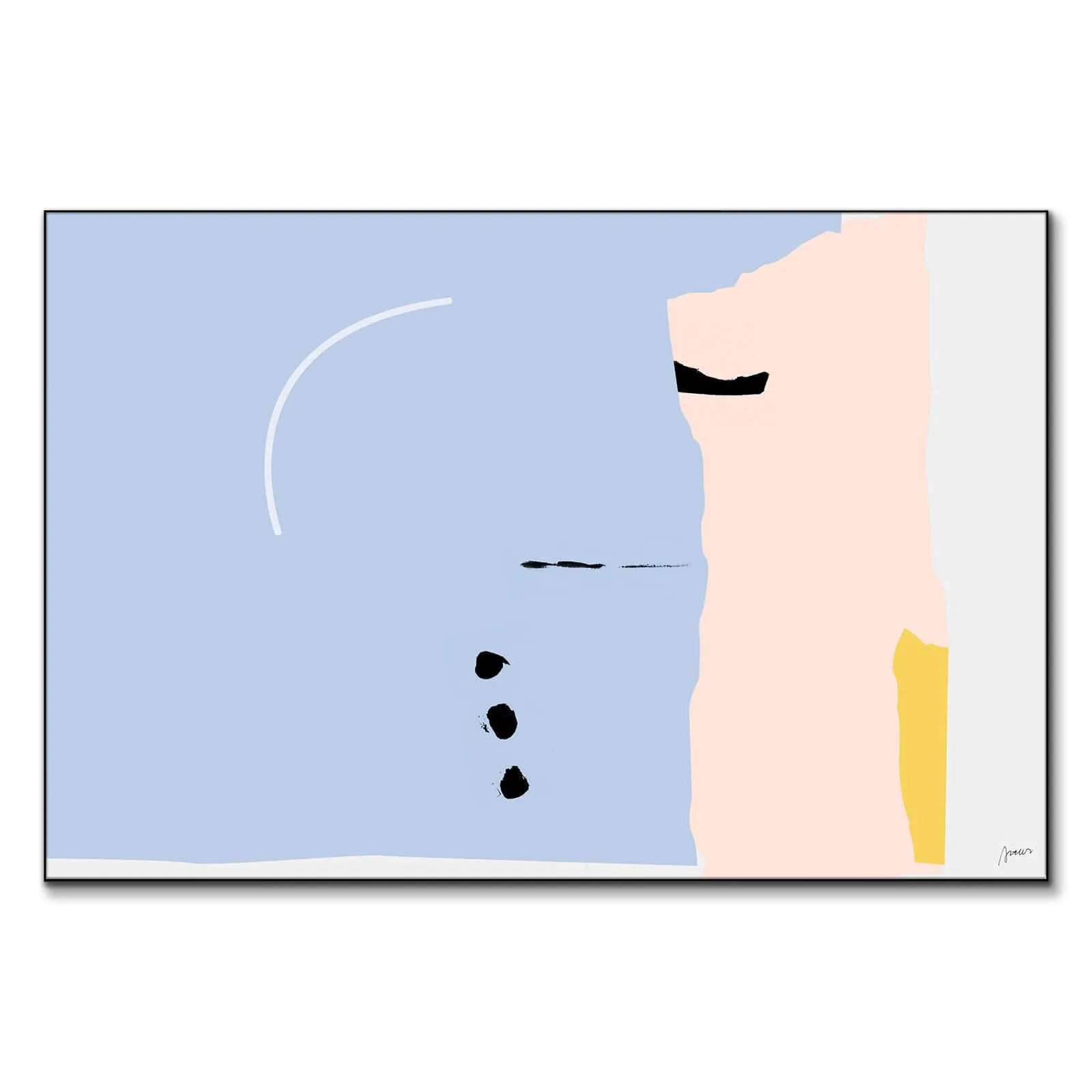 Impressions of Paris Abstract Wall Art - Pastel image