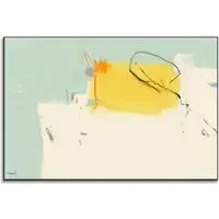 John Cage Abstract Art Print - Yellow, Blue