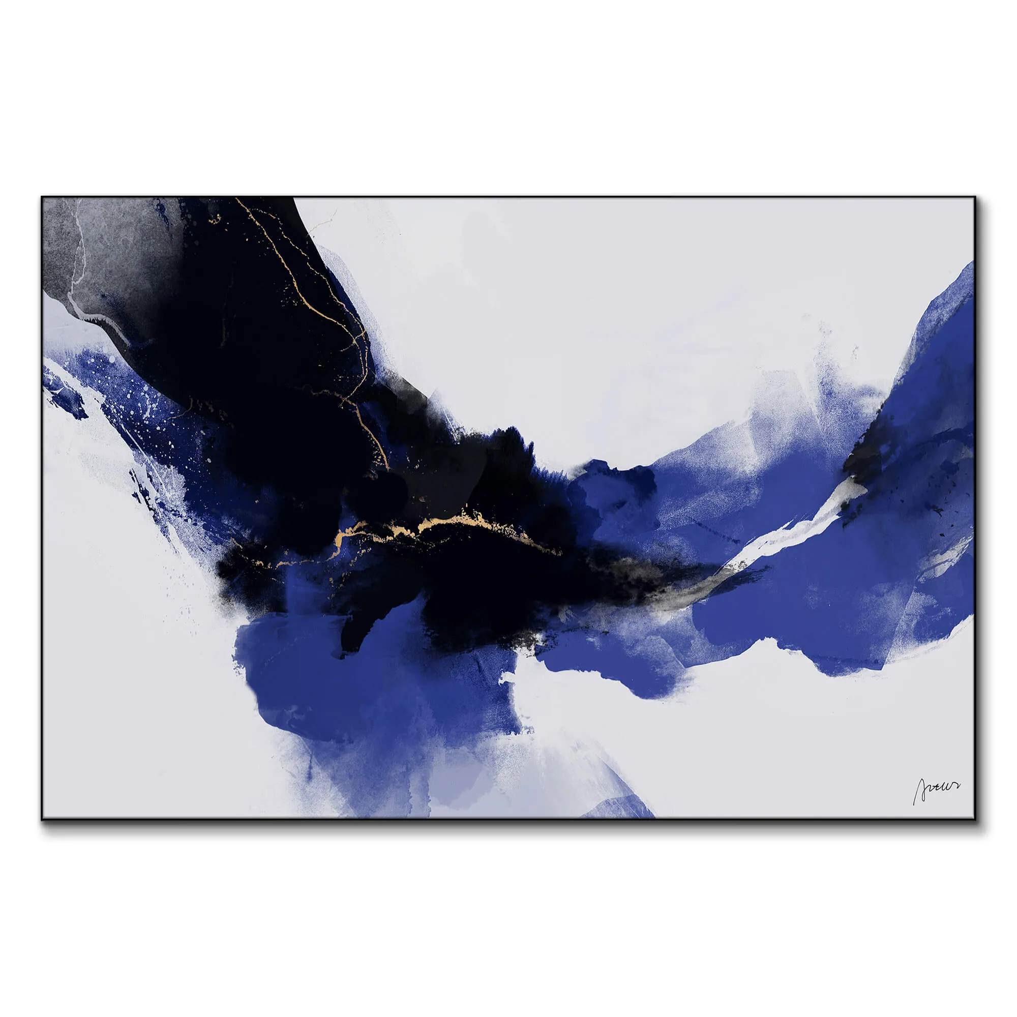 The Purple-Gold Era Abstract Wall Art - Purple image