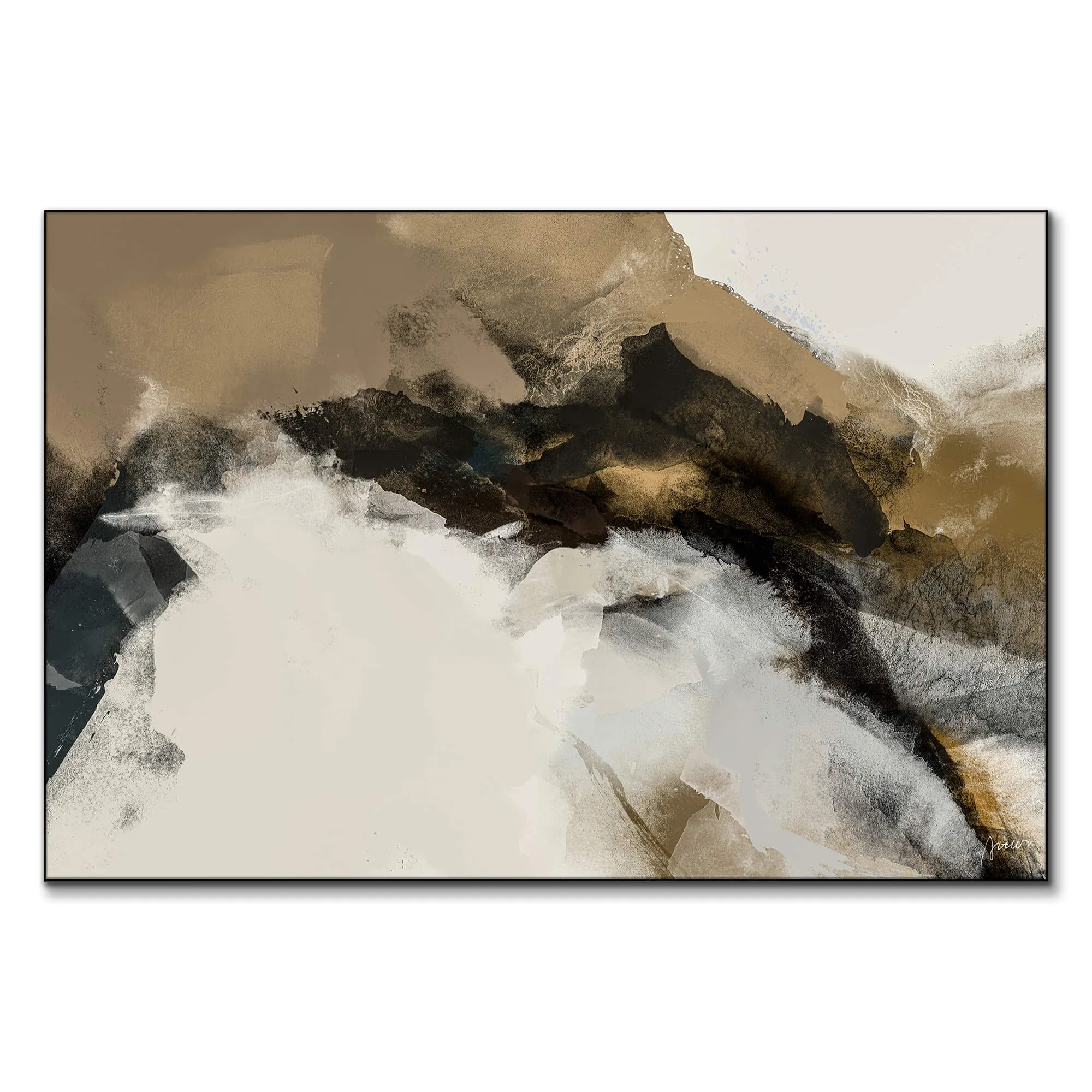 When the Clouds Rise Abstract Wall Art - Brown image