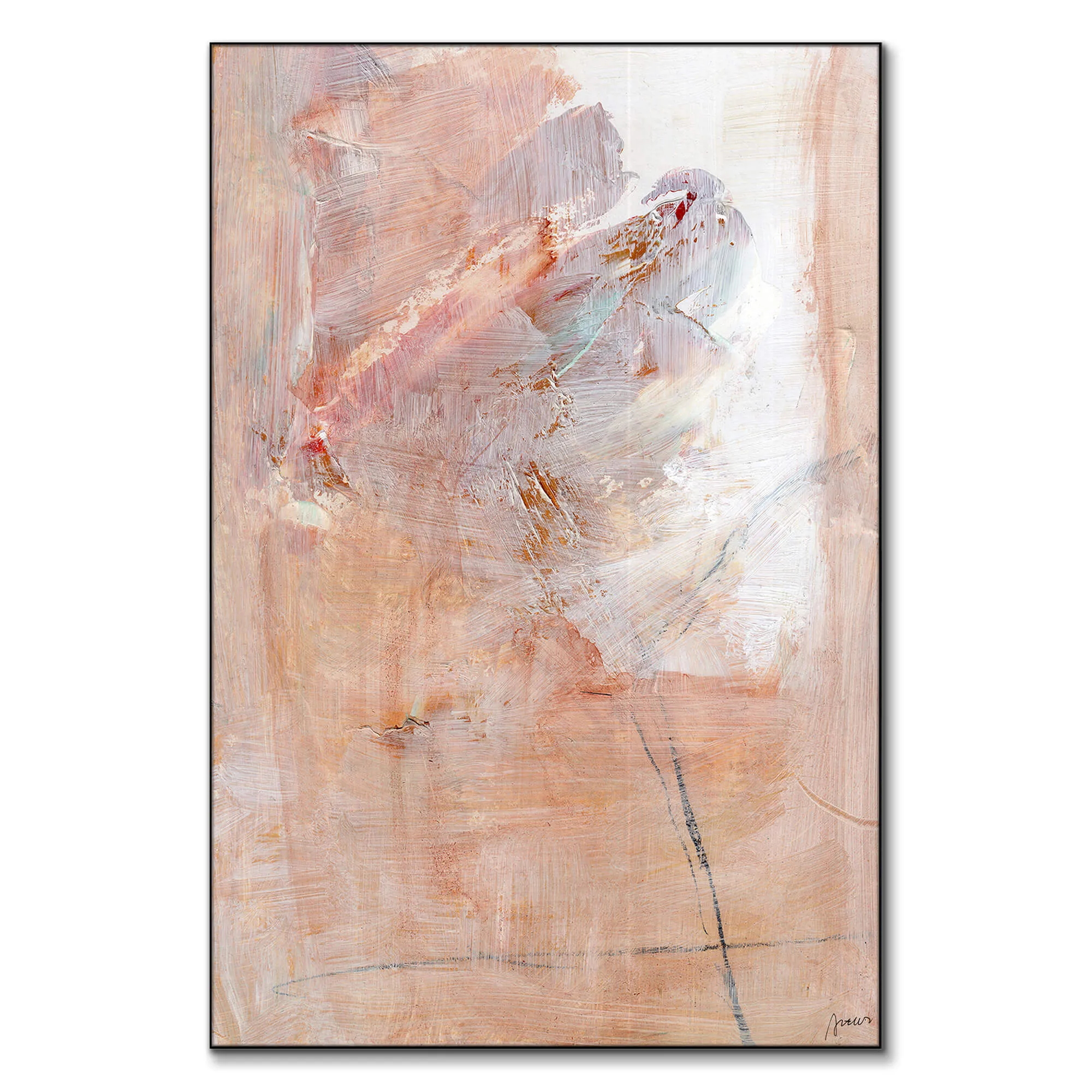 Whispers of Time Abstract Wall Art - Orange image