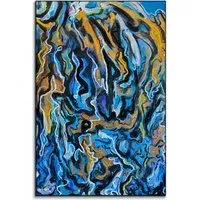 Bob Lombardi Abstract Canvas Art - Blue