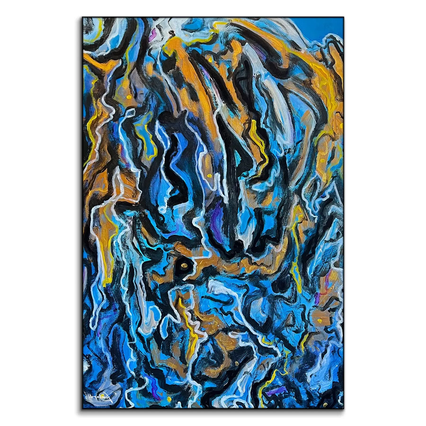 Bob Lombardi Abstract Canvas Art - Blue image