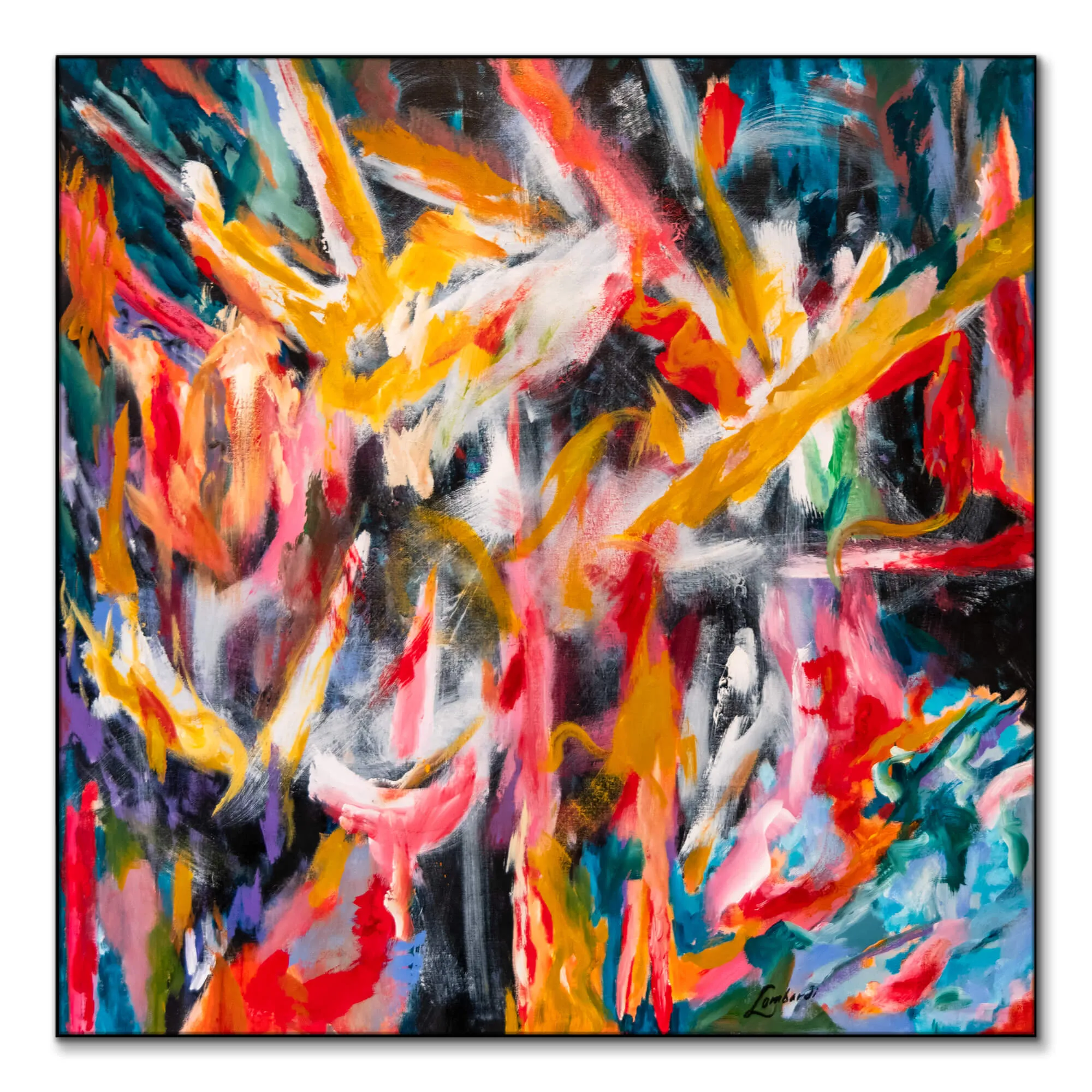 Bob Lombardi Striking Movement Abstract Art Print - Vibrant image