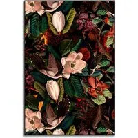 Floral And Birds XXI Wall Art - Dark