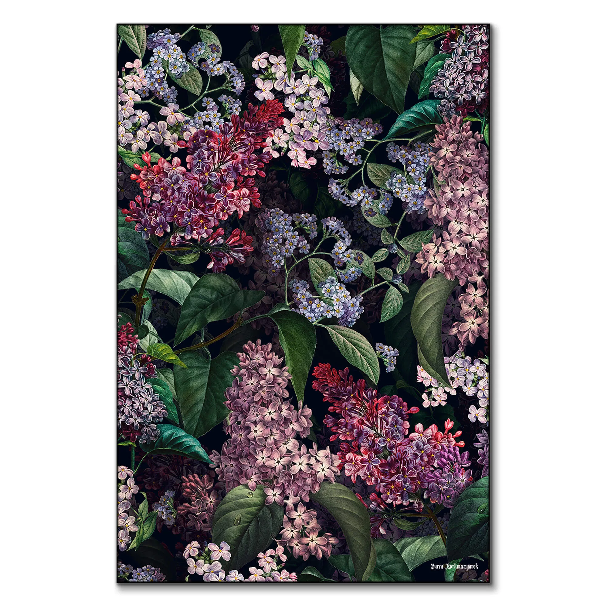 Lilac Garden Floral Wall Art - Purple image