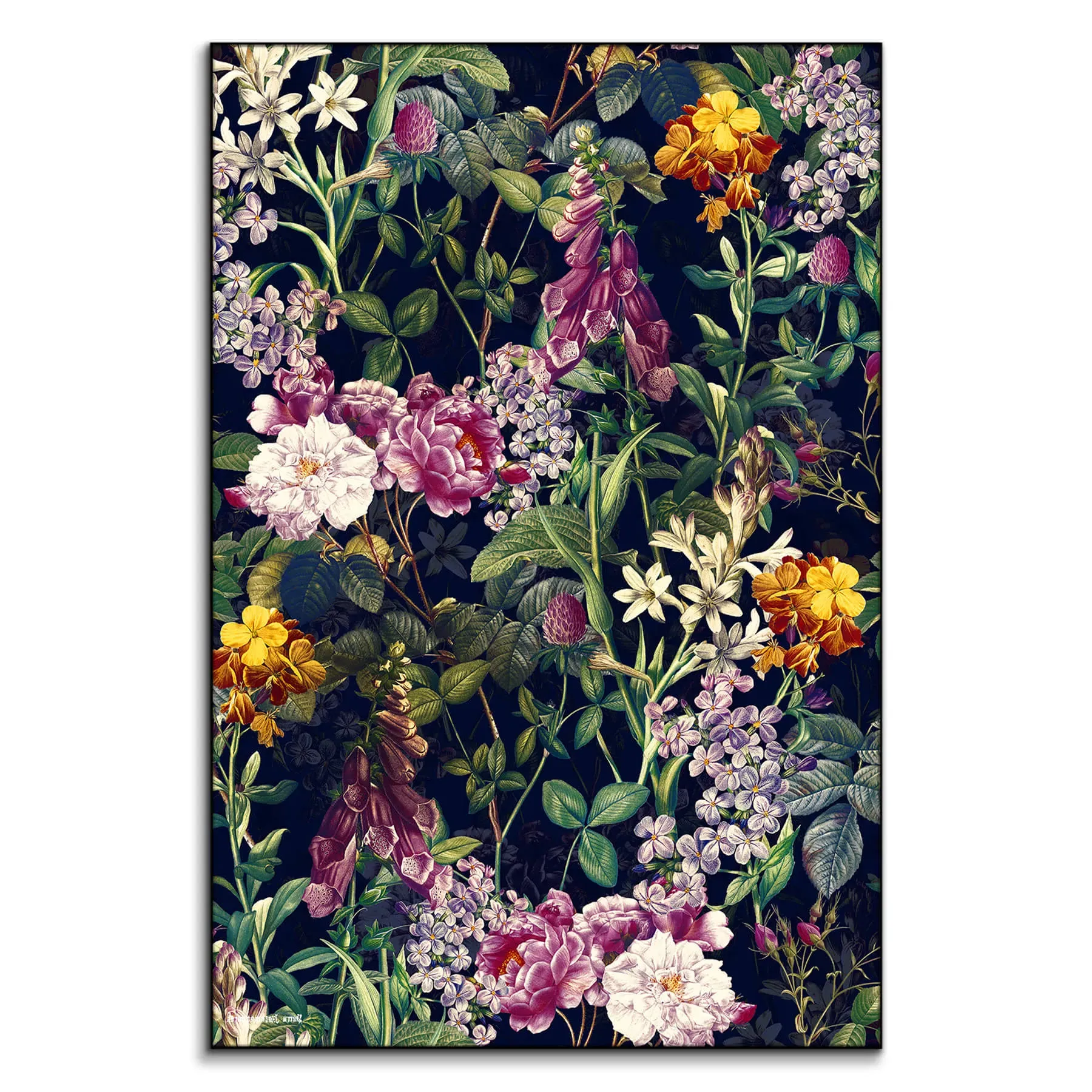 Midnight Forest VII Botanical Wall Art - Warm image