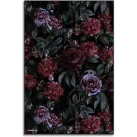 Roses Moon Garden Wall Art - Dark