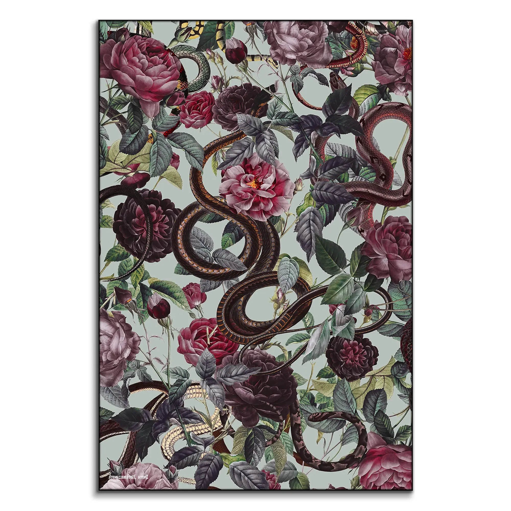 Snakes and Roses Wall Art - Neutral image