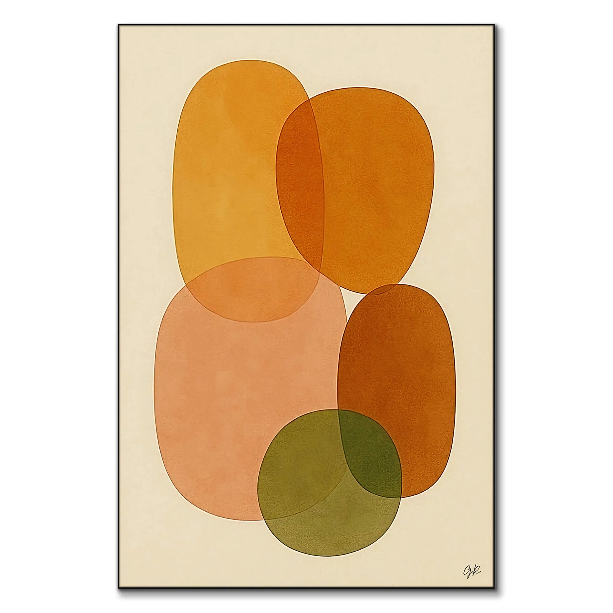 Burden We Carry Abstract Wall Art - Warm image