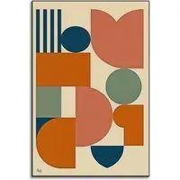 Geometry of Self Abstract Wall Art - Red