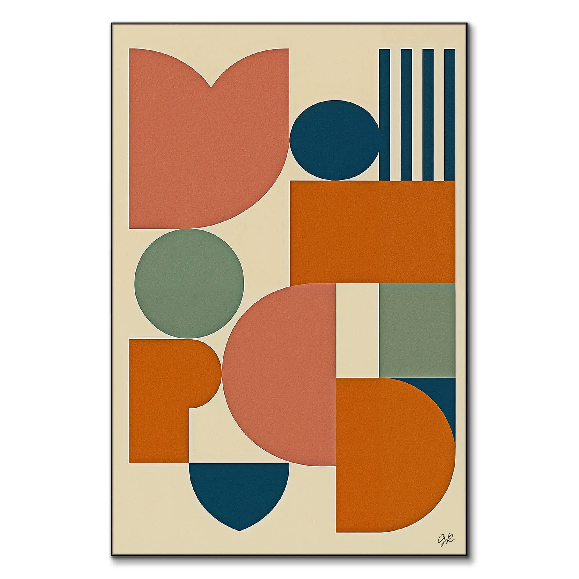 Geometry of Self Abstract Wall Art - Red image