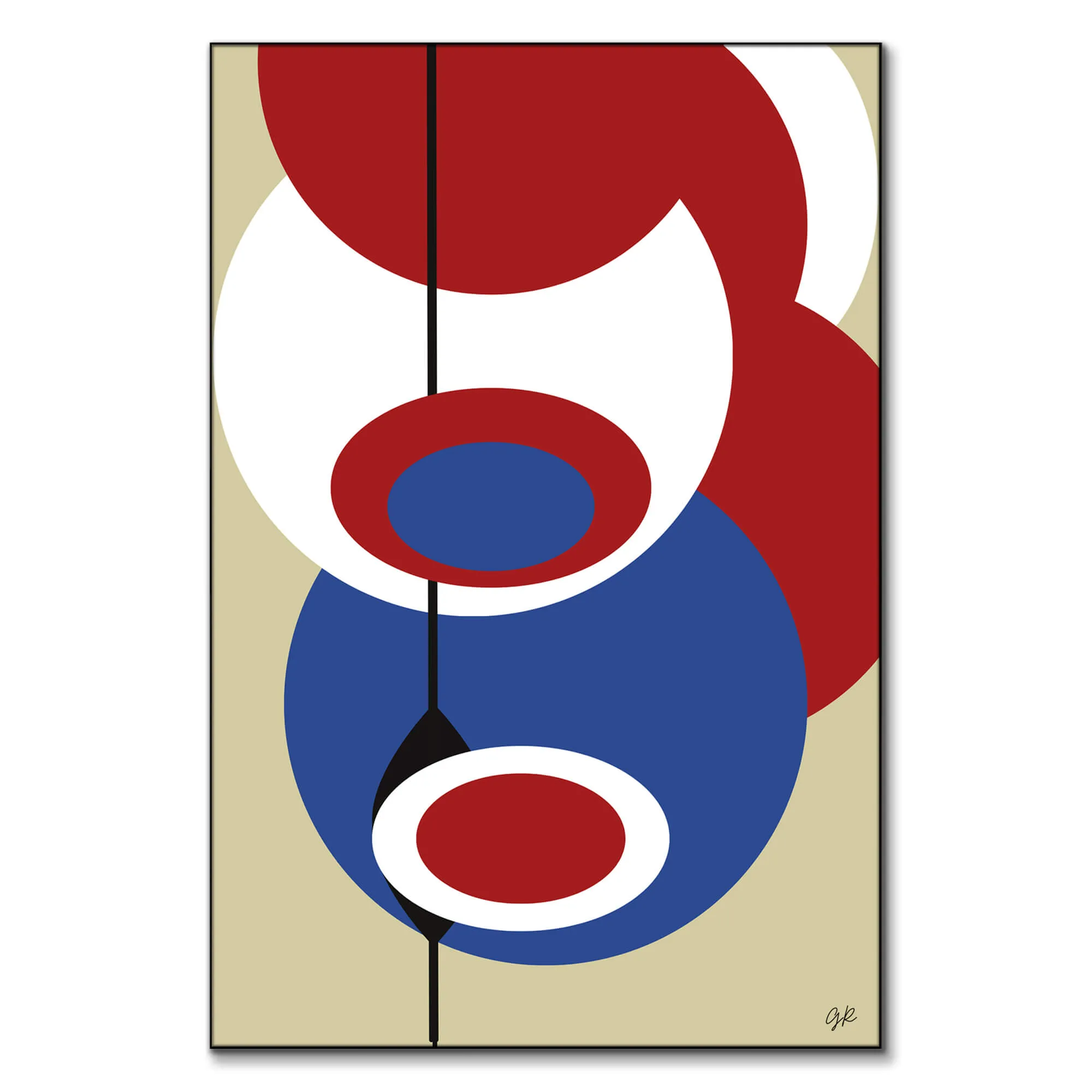 Love Drop Wall Art - Red, White, Blue