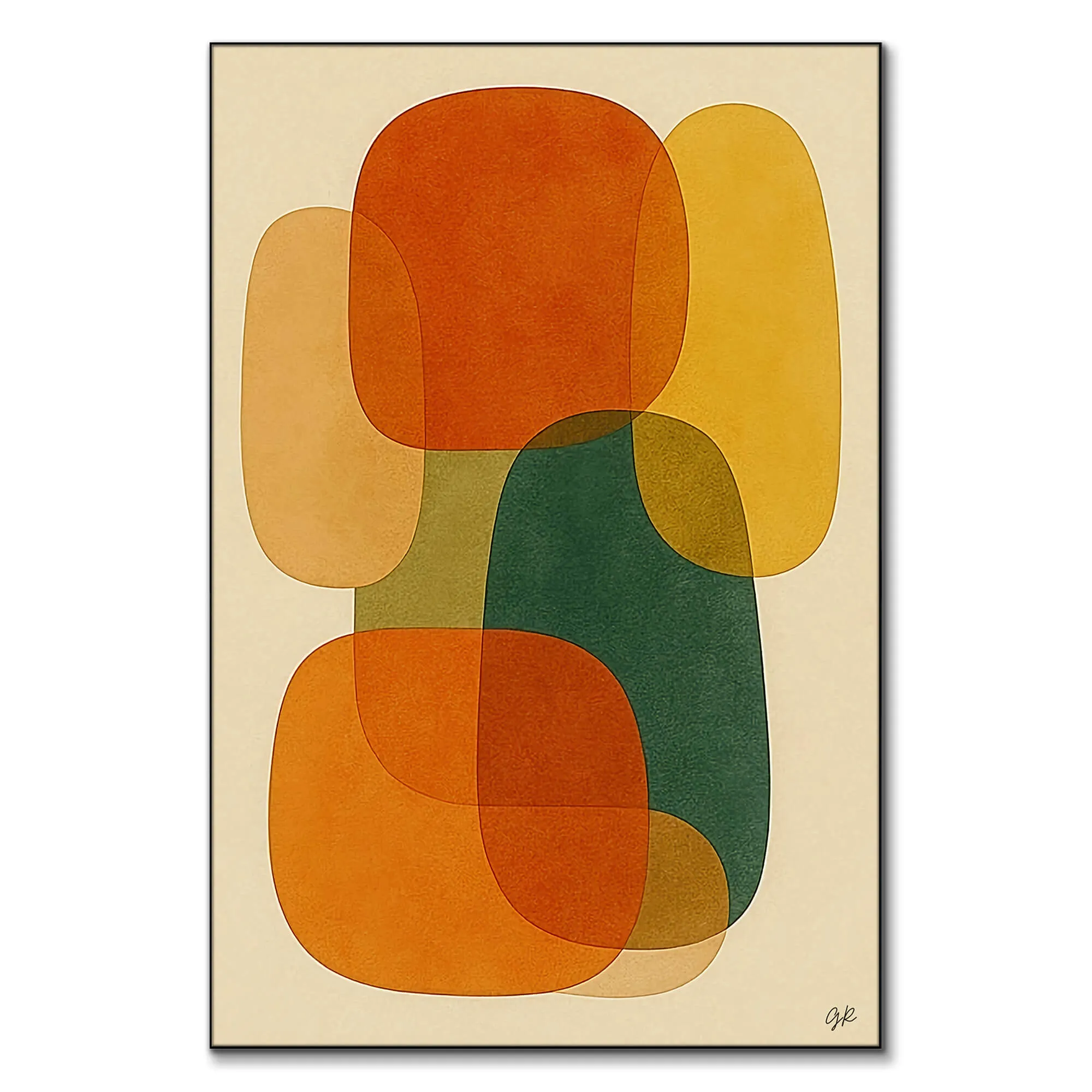 Voices We Hide Abstract Wall Art - Warm, Orange image