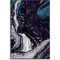 Blue Paisley Abstract Wall Art - Blue