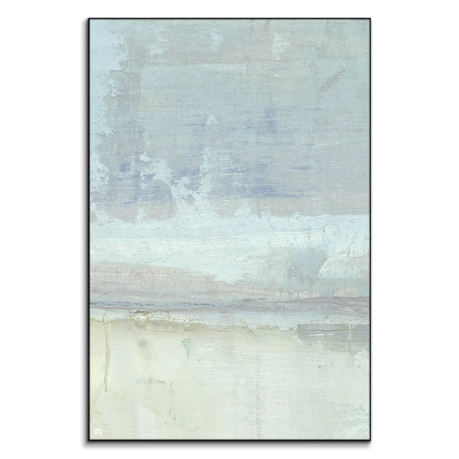 Coastal Tones Abstract Canvas Art - Cool image