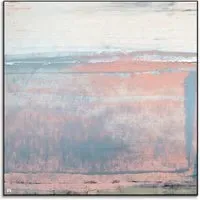Misty Morning Abstract Coastal Painting - Peach