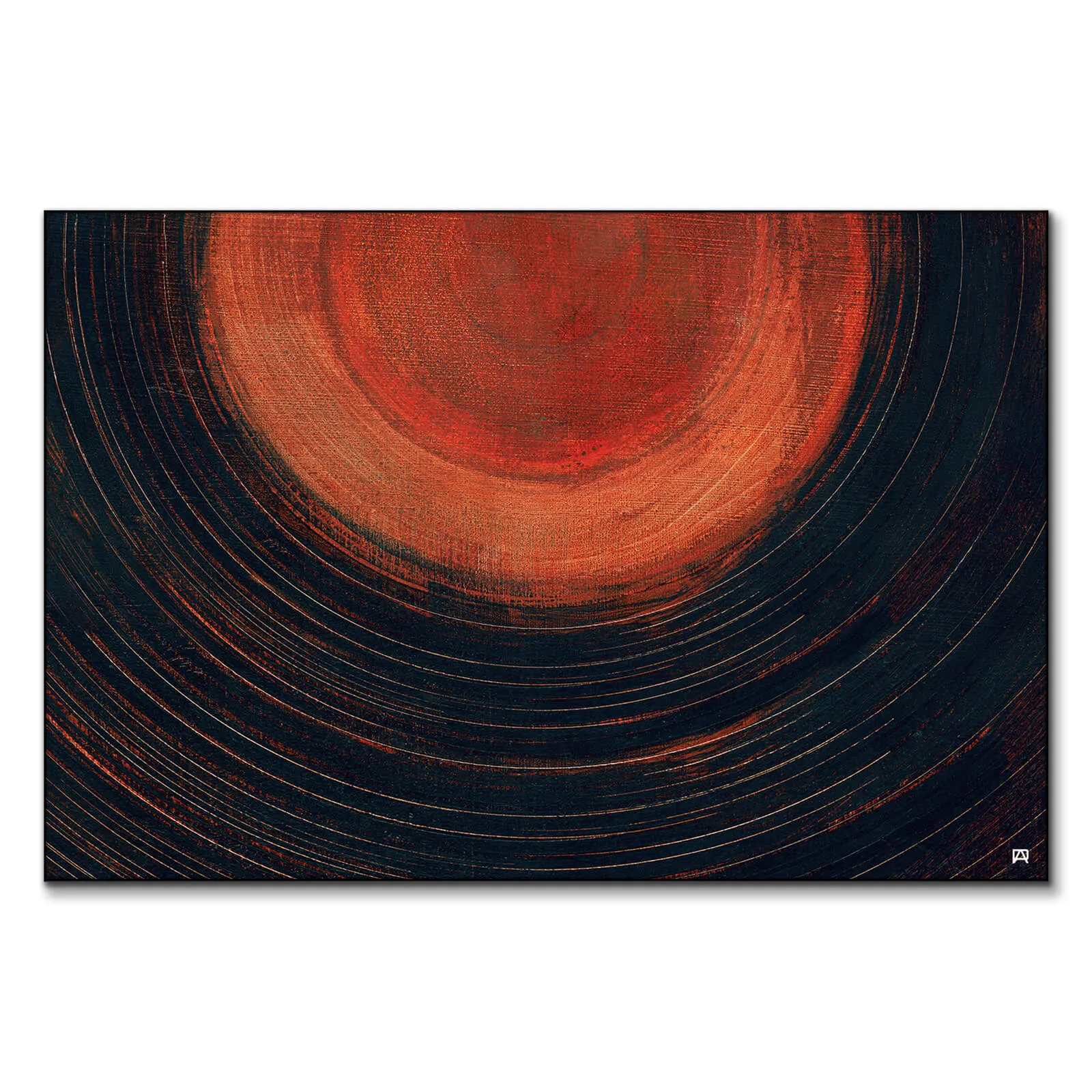 Puttin it on Wax Abstract Circle Art - Dark image