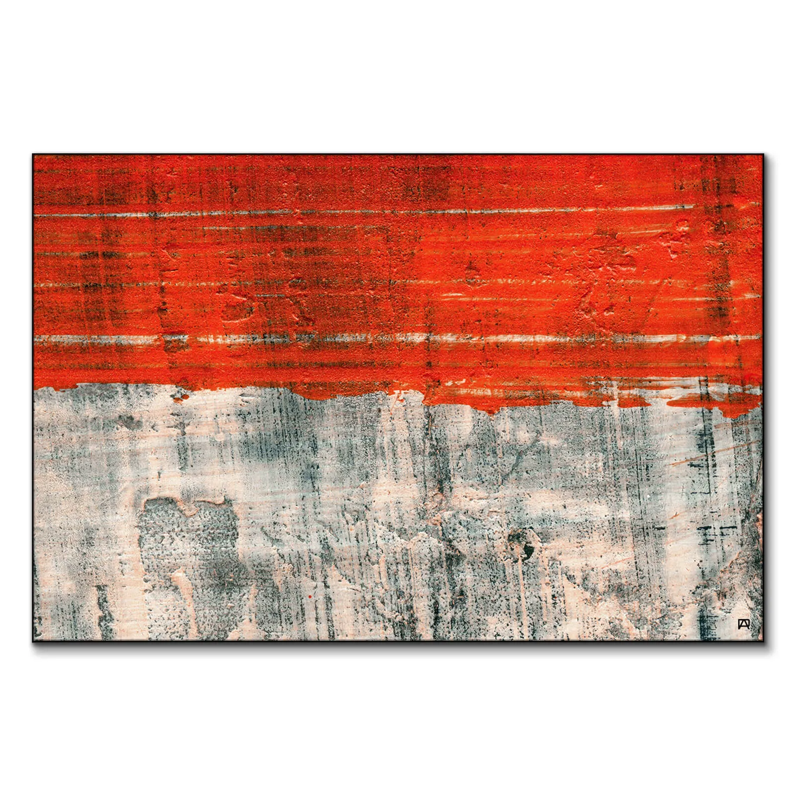 Red Lines Abstract Wall Art - Red image