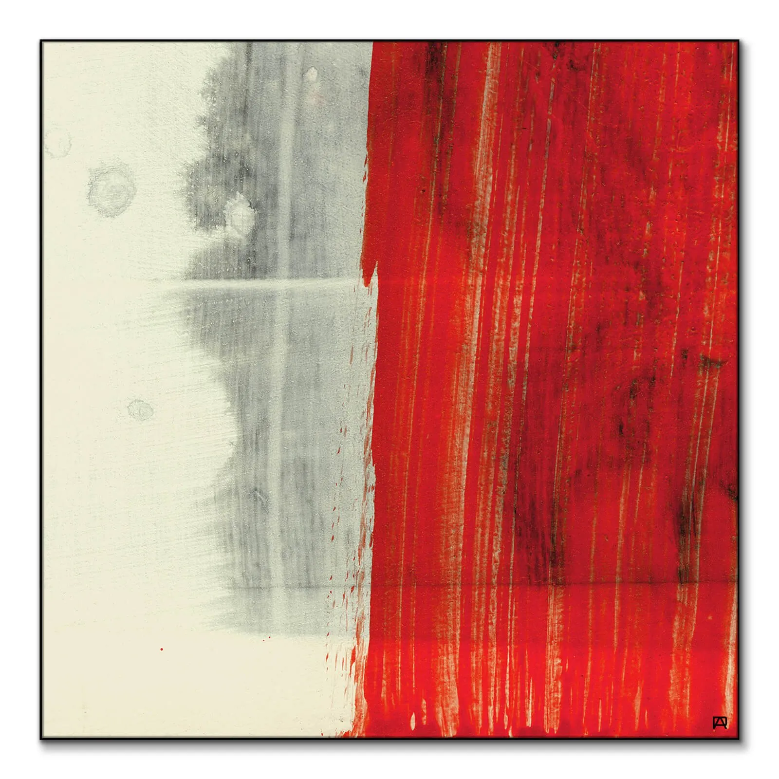 Red Split Wall Art - Red image