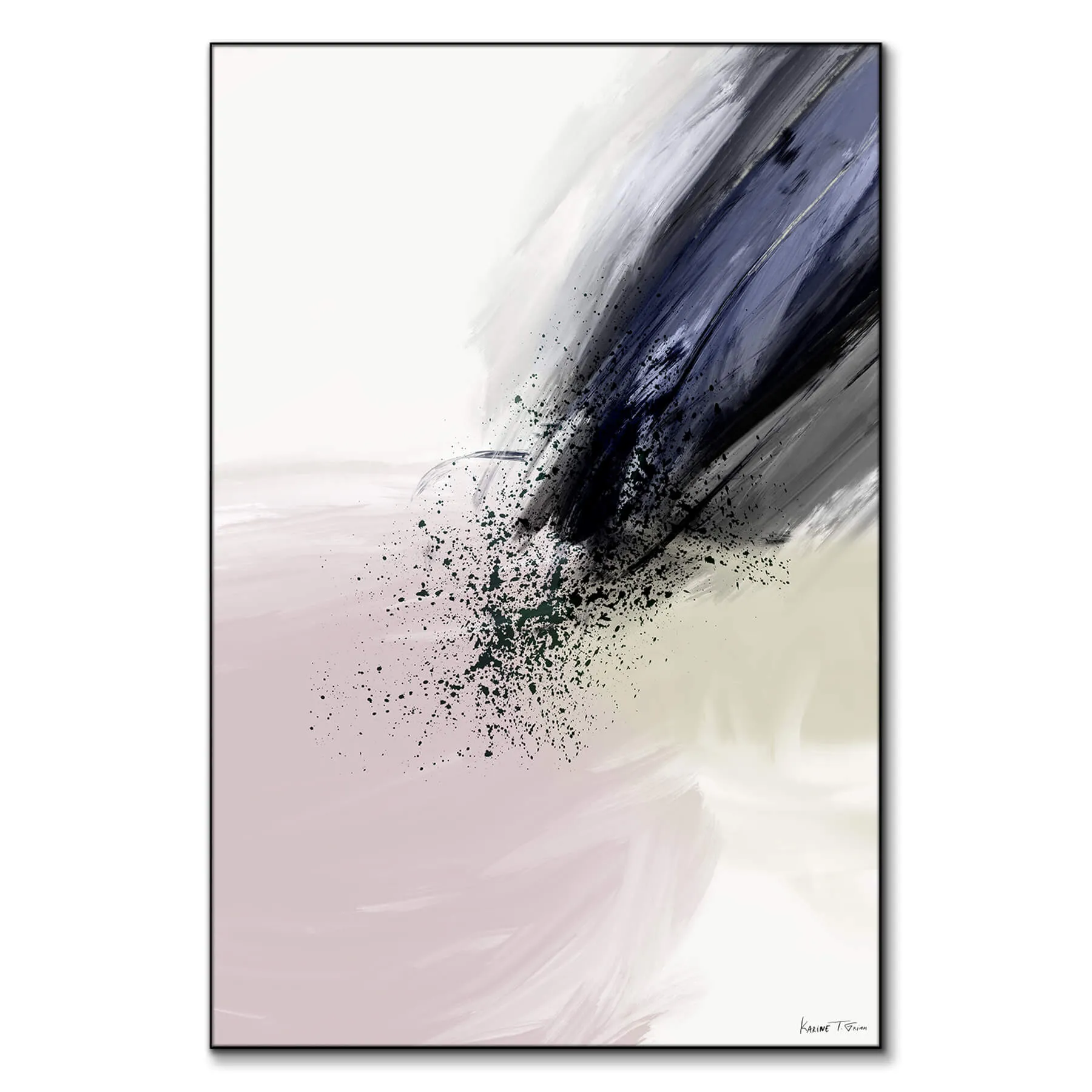 Believe Big Abstract Wall Art - Neutral image