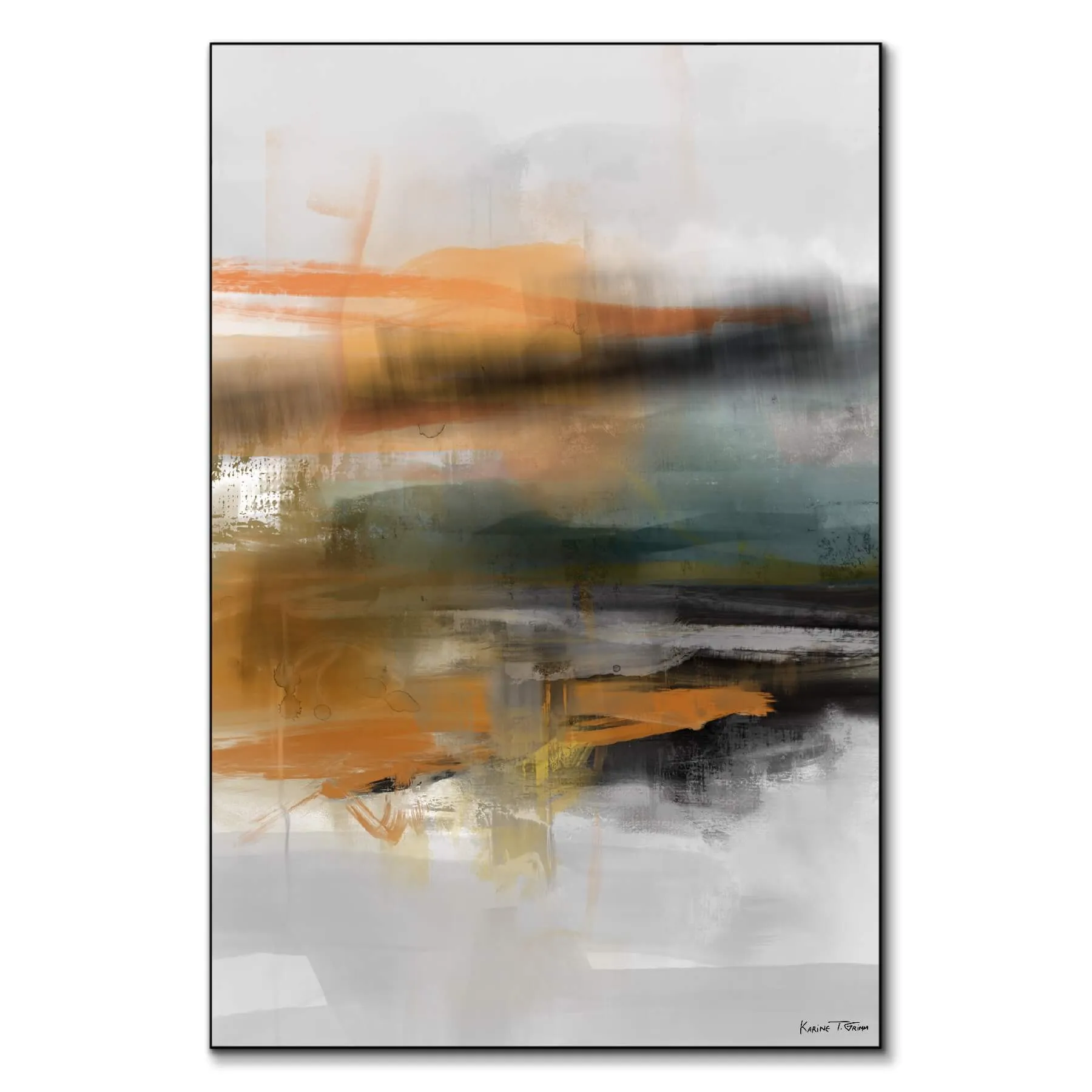 Crazy About You Abstract Wall Art - Grey image