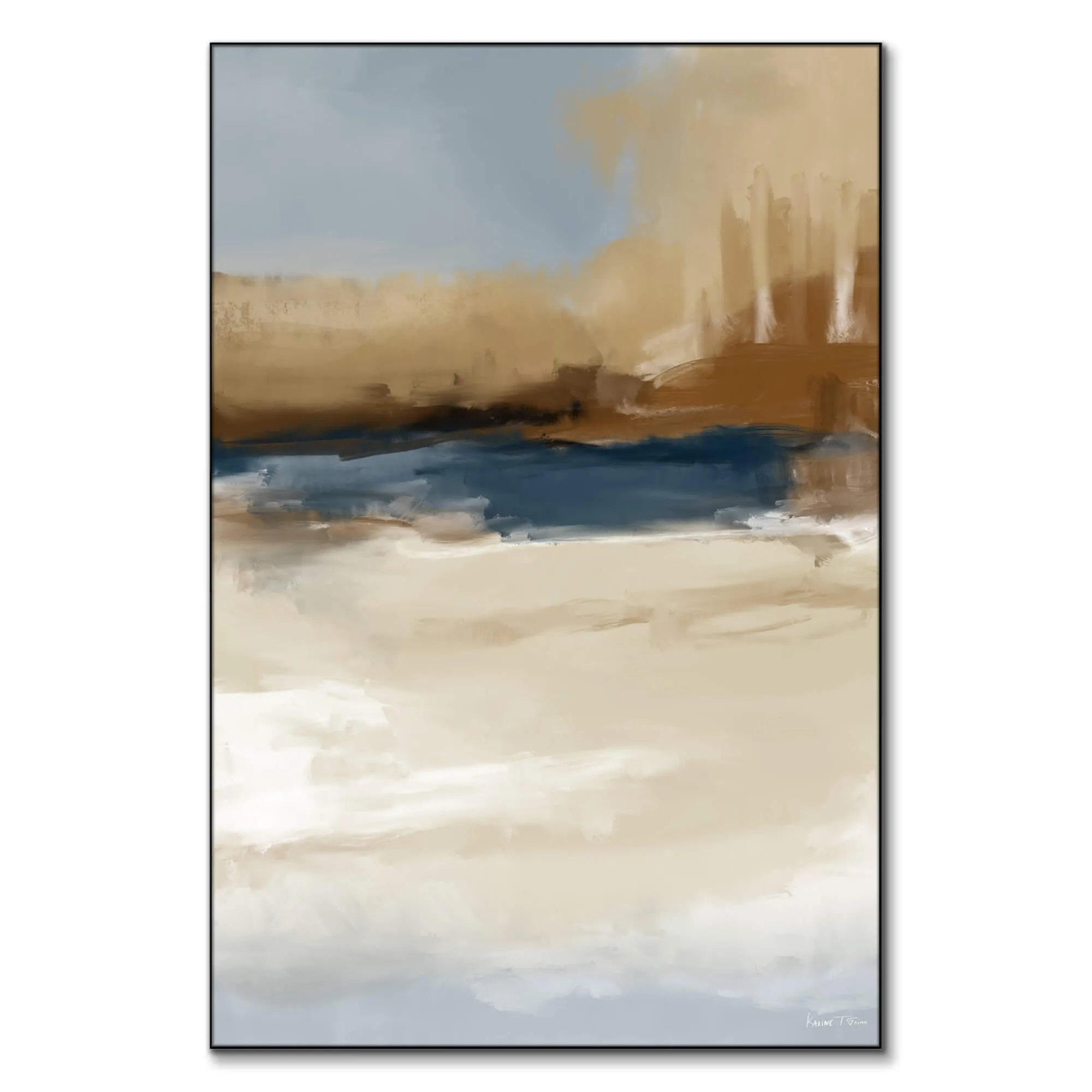 Deixa No. 02 Abstract Landscape Art Print - Neutral image