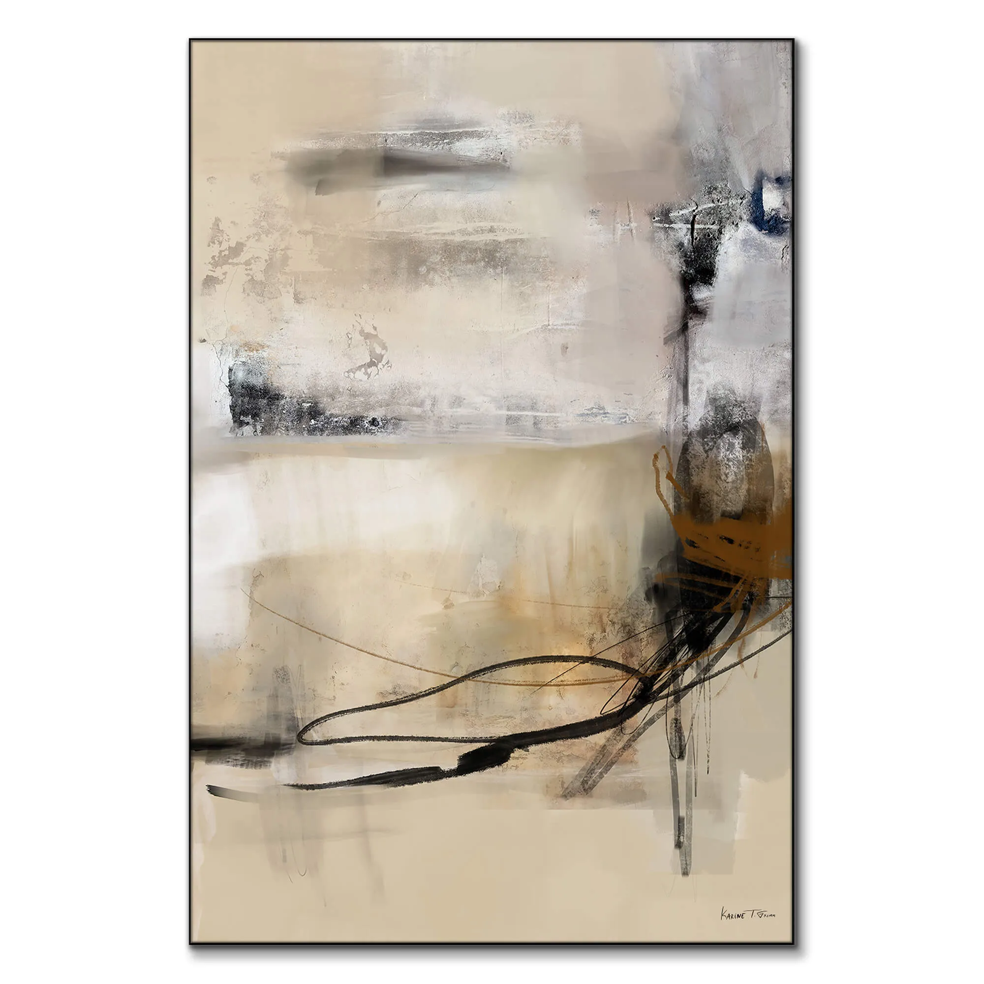 Dream Big No. 02 Abstract Wall Art - Neutral image