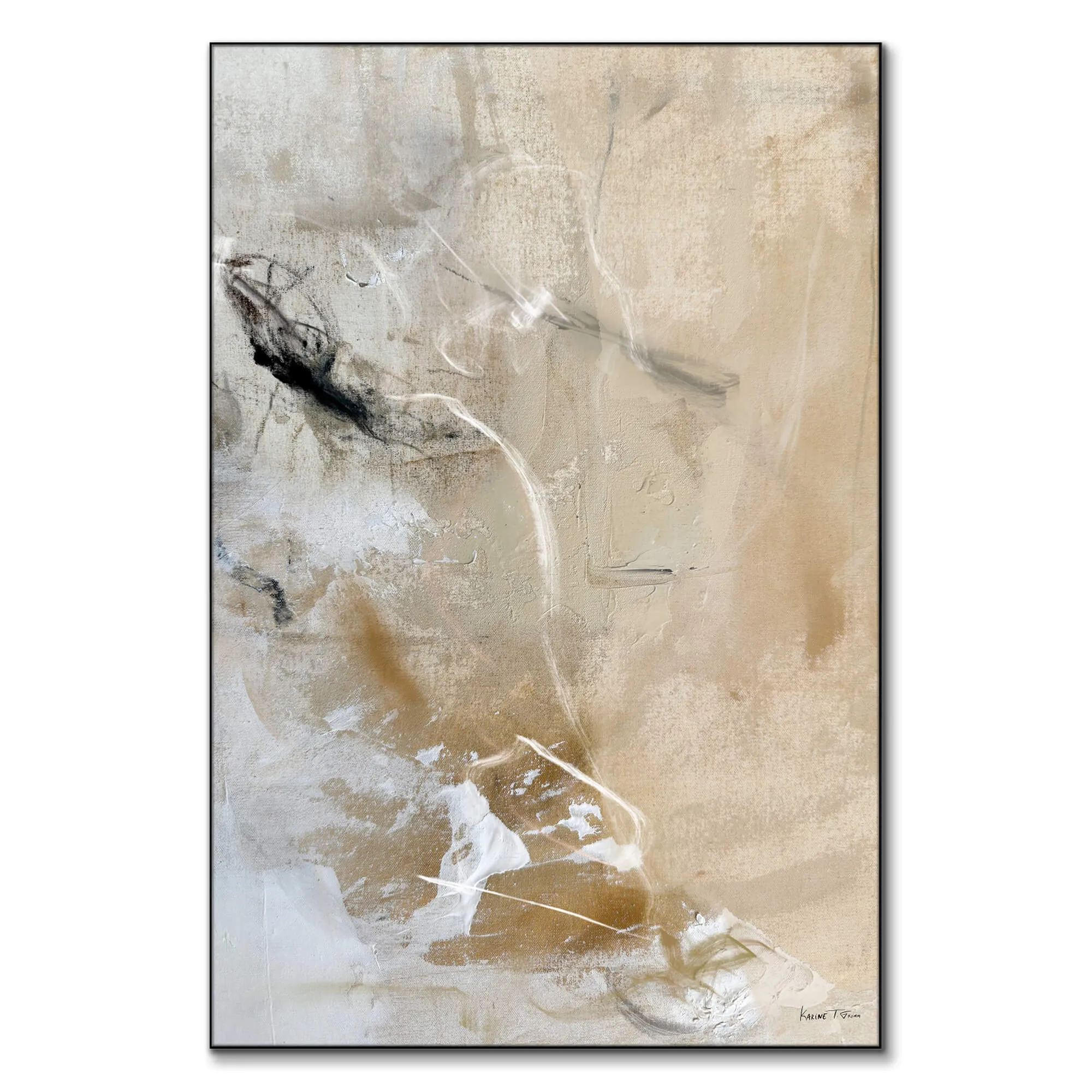 Embrace of Motherhood No. 03 Abstract Art - Neutral