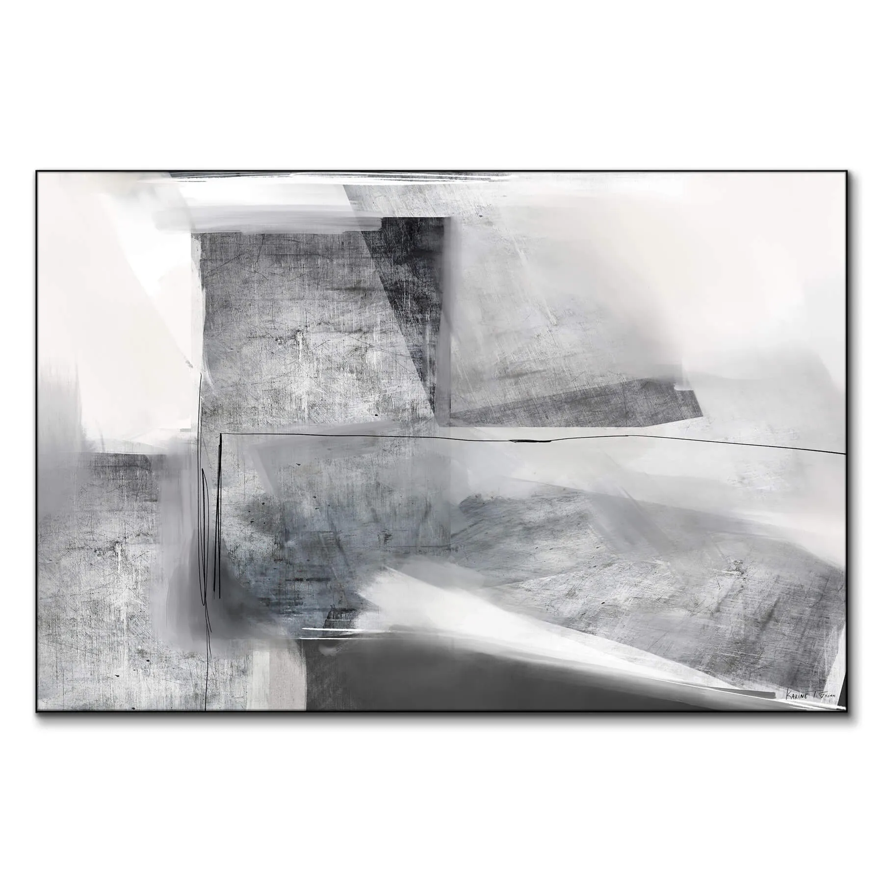 Fearless No. 1 Abstract Wall Art - Black and White image