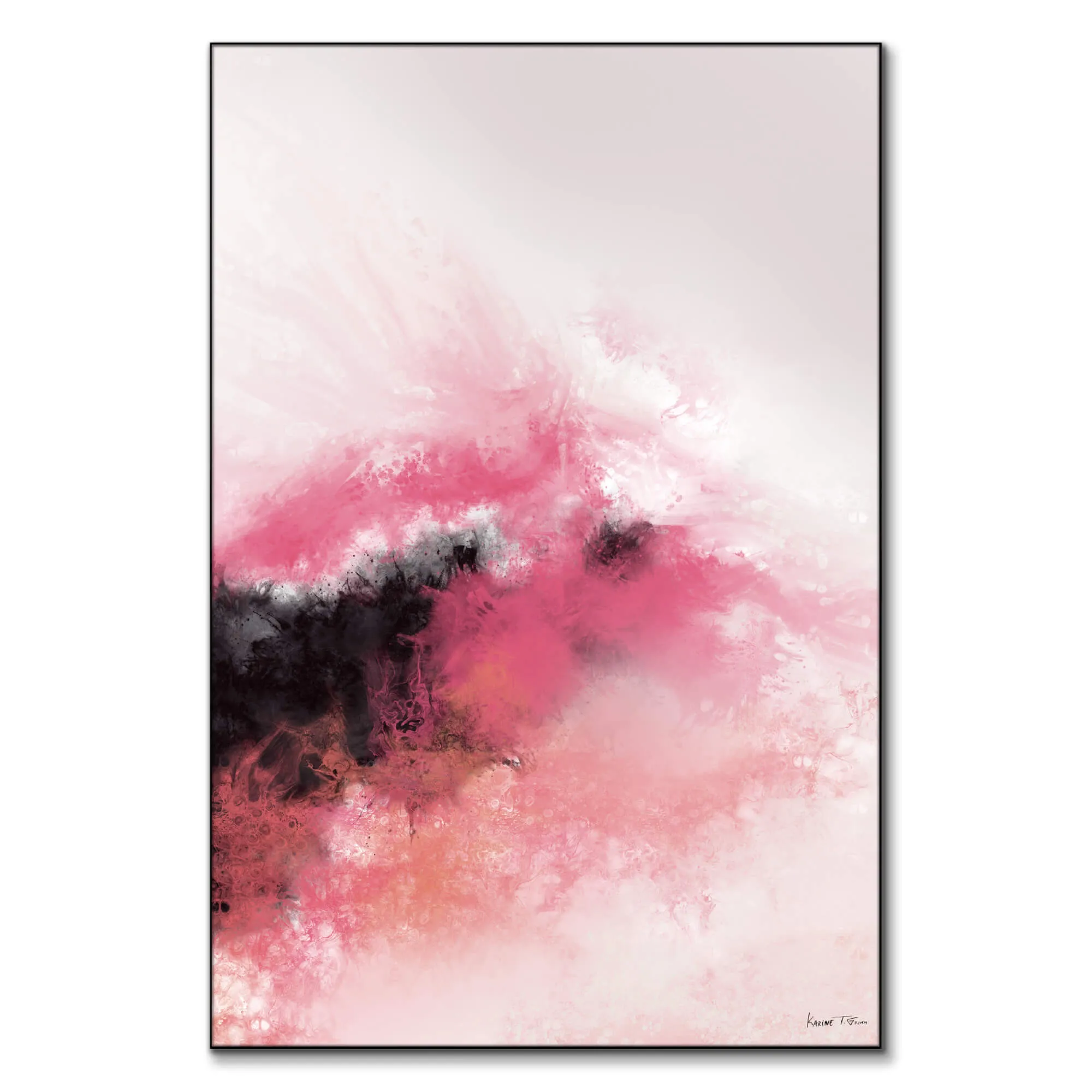 Flow No. 1 Abstract Wall Art - Pink image